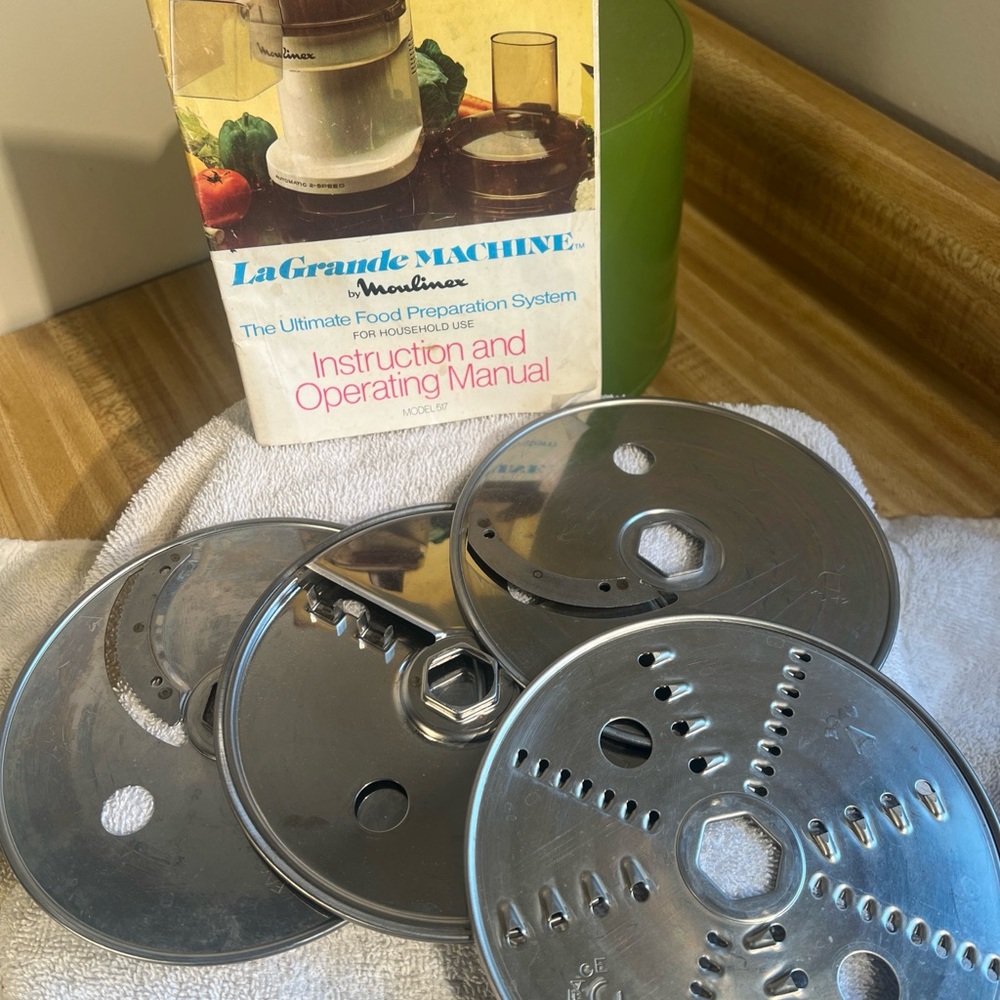 Moulinex La Grande Machine Food Processor Replacement Disc 4 Blades & Booklet